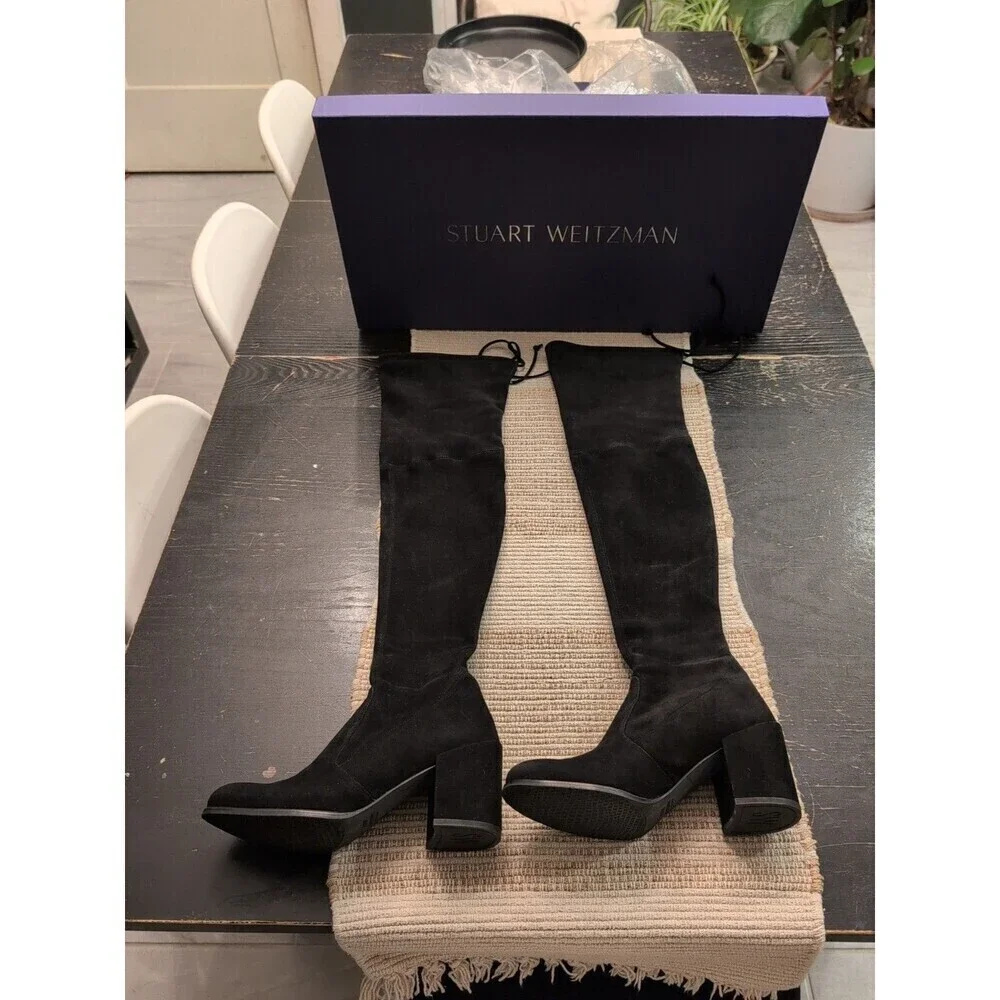 Stuart Weitzman Tieland Over-The-Knee Suede Boots Women's Size 6M W/ Box!!